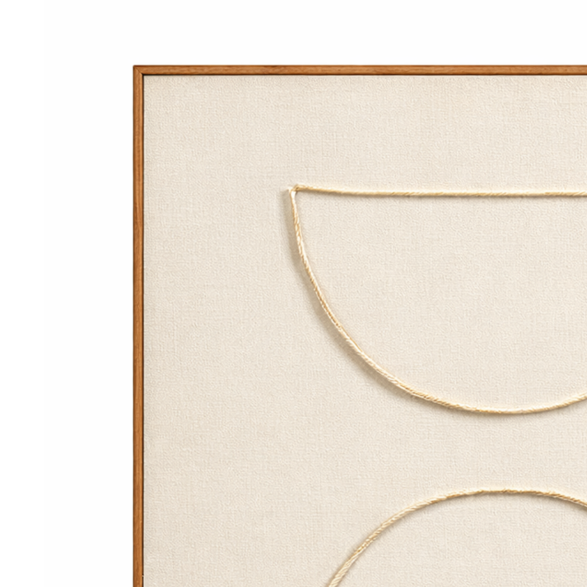 Wanddecoratie 60x60x3.5 cm beige polyester