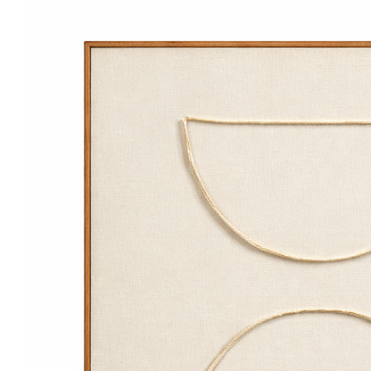 Wanddecoratie 60x60x3.5 cm beige polyester