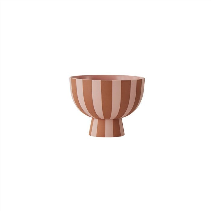 Keramische minikom Ø12,6 cm karamel rose