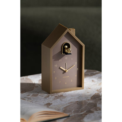 Wekker koekoek bruin plastic 12x15x20 cm