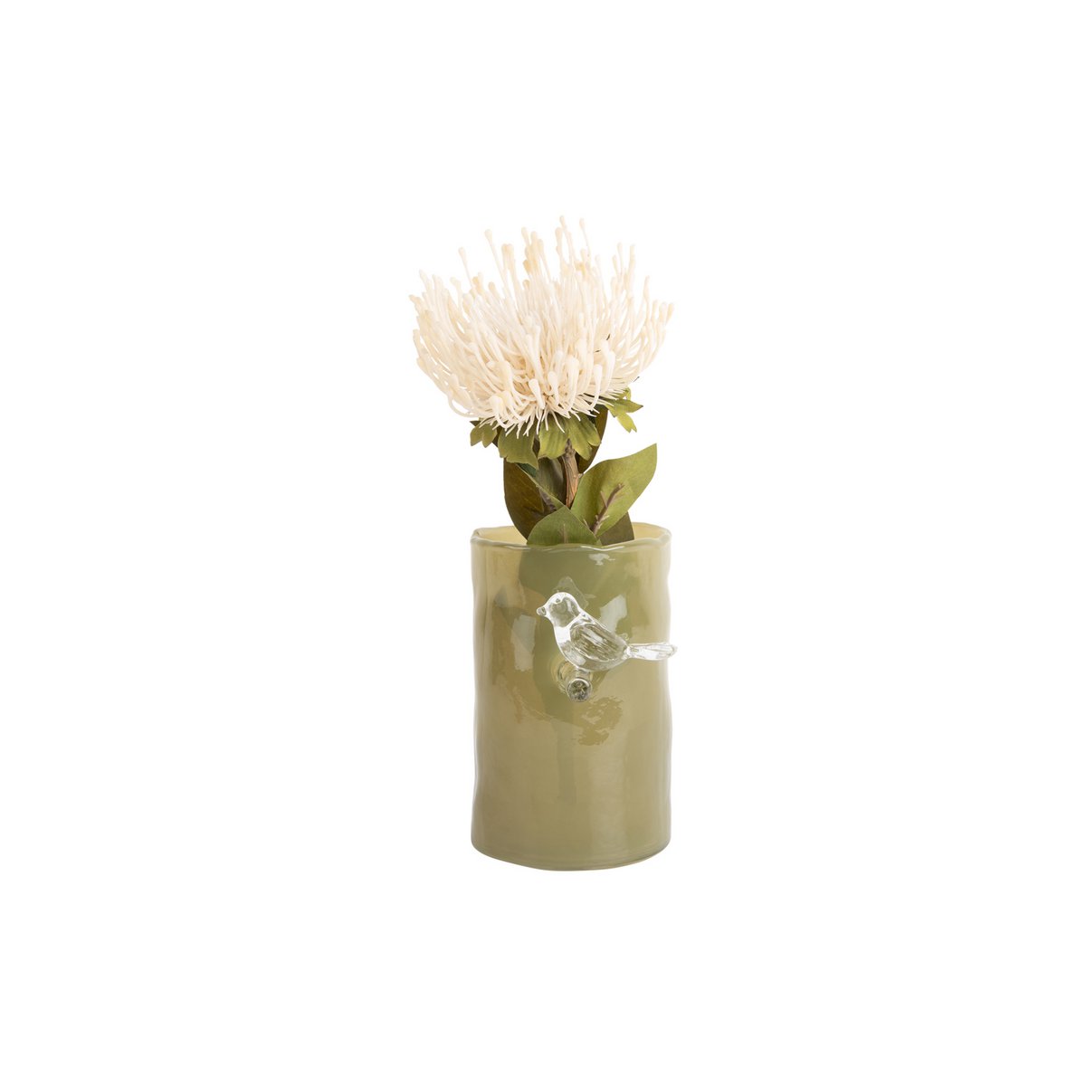 Vase Bird on Branch Small