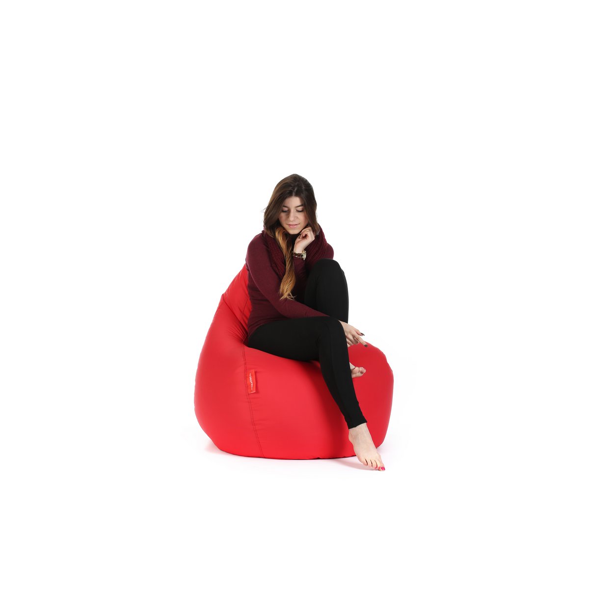 Zitzak rood ergonomisch ademend mesh