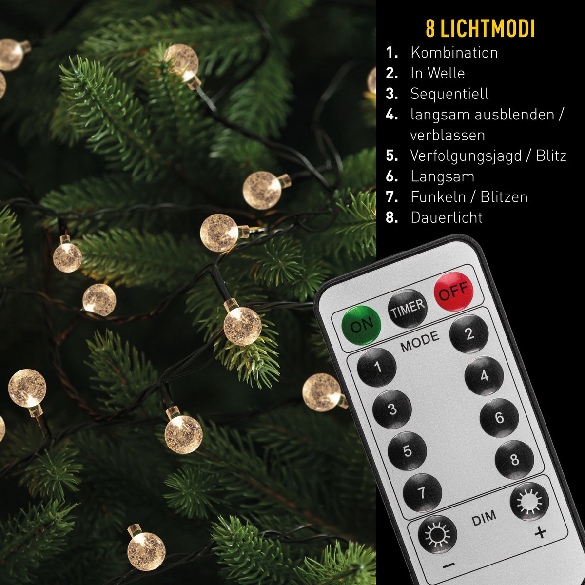 Lichtsnoer 868 cm warm wit zonne-energie