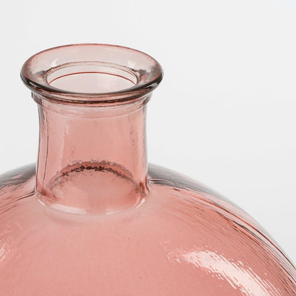 Vaas lichtroze gerecycled glas H42 cm