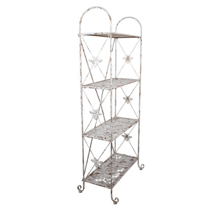 Wandrek ijzer 76x47x177 cm wit bruin