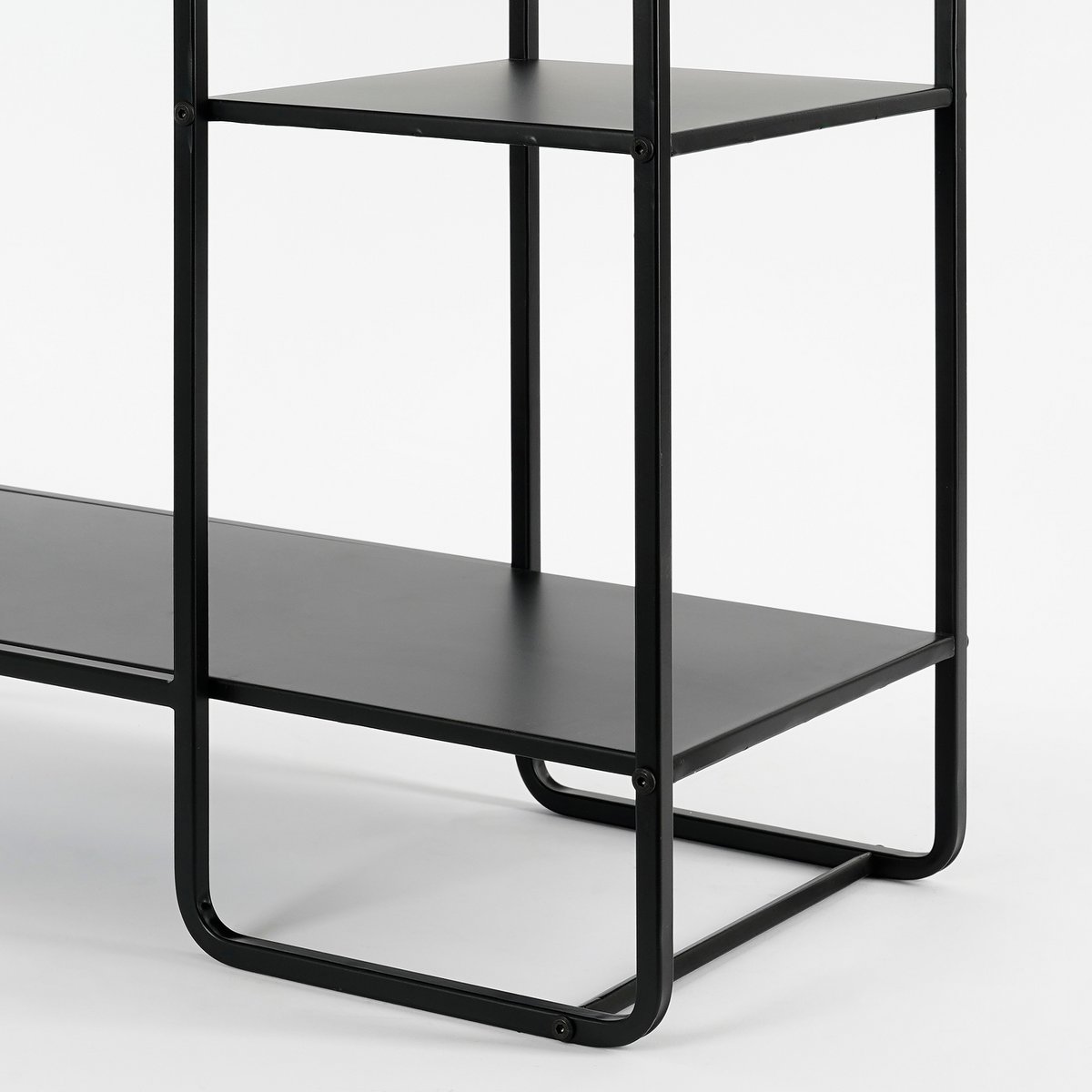 Open kast metaal zwart 76x30x178 cm