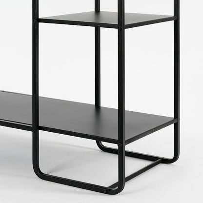 Open kast metaal zwart 76x30x178 cm
