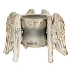 Kandelaar Vlugels 21x19x15 cm hout grijs beige