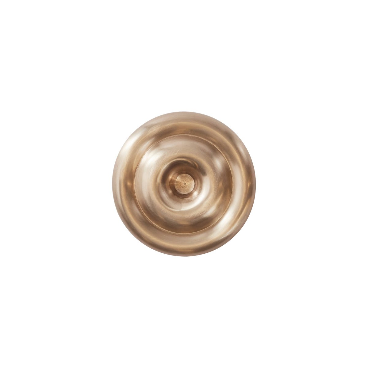 Kandelaar messing Ø12,5x3 cm geborsteld