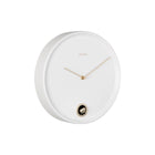 Wandklok 30 cm wit ijzer