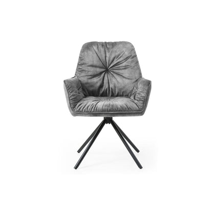 Armchair with 360° swivel function, grey