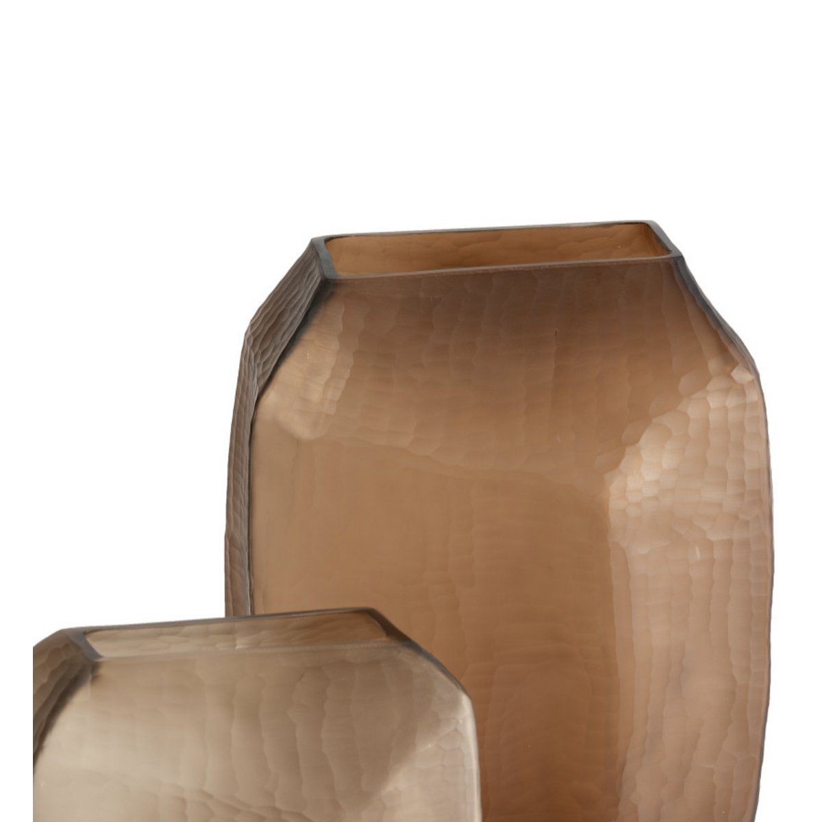 Vaas glas 38 cm chocolade