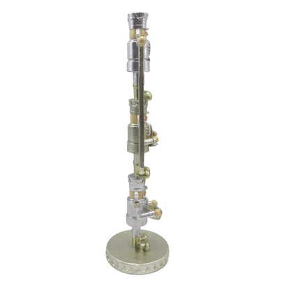 Notenkraker beeld 30 cm zilverkleurig kunststof
