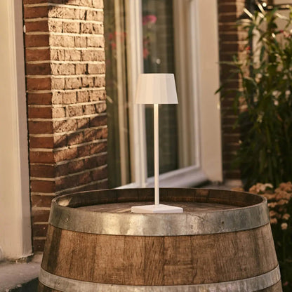 Tafellamp oplaadbaar draadloos dimbaar zwart Ø10x38 cm