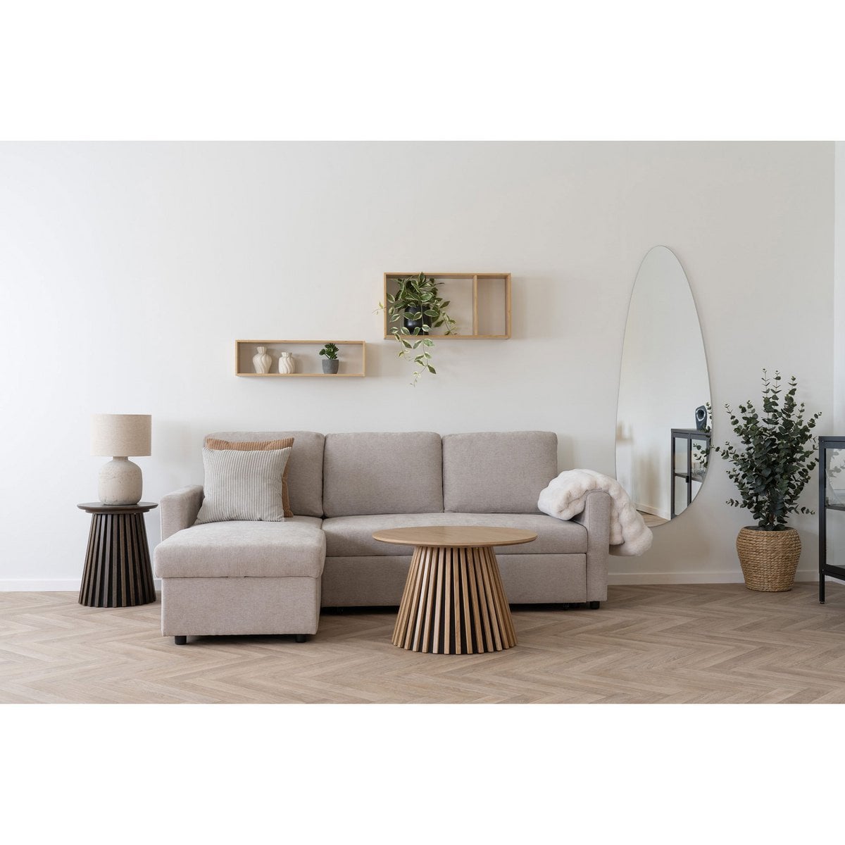 Wandplank bamboe naturel 70x15x35,5 cm
