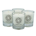 Chakra candle, White lotus, 30110, approx. 6 cm, set of 4, WHITE