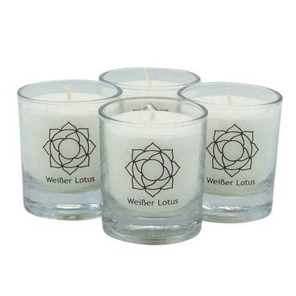 Chakra kaars, Witte lotus, 30110, ca. 6 cm, set van 4, WIT