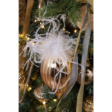 Christmas Ball Set of 4 Ø 10 cm Gold-colored White Glass Christmas Tree Decoration