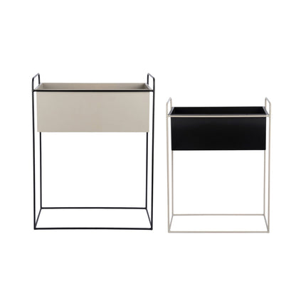 Plantenpotset Reina 51x24x65 cm ijzer zwart