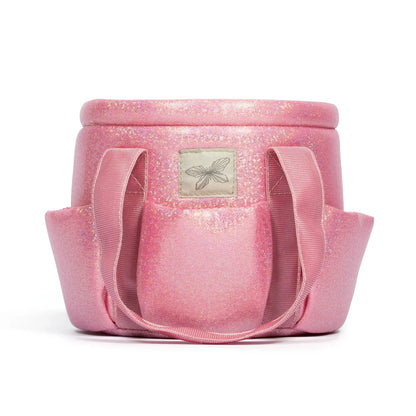 Verzorgingstas roze glitter