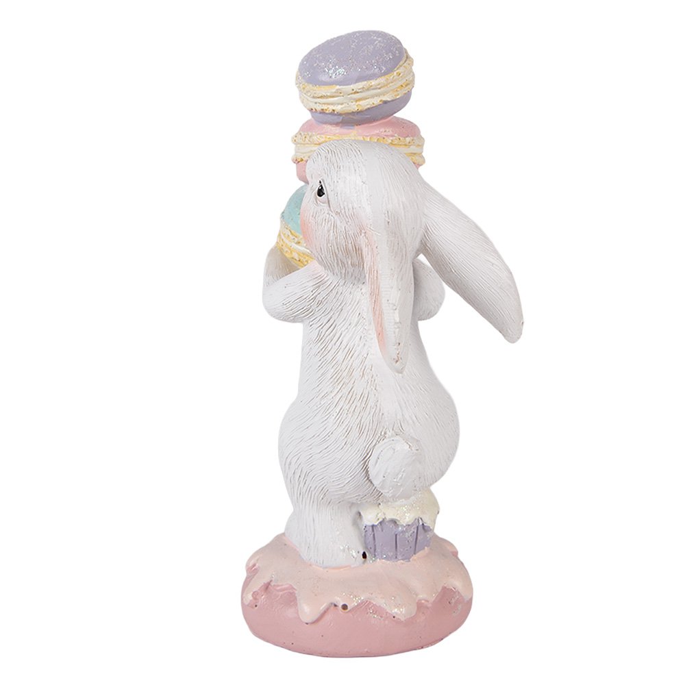 Decoration Figurine Rabbit 8x6x14 cm White Plastic