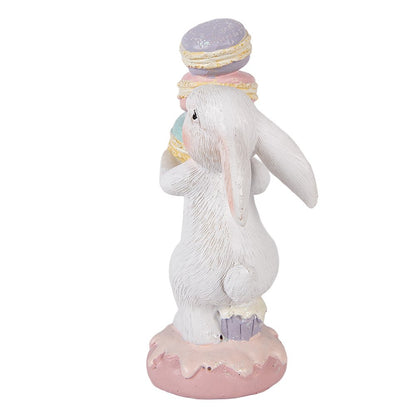 Decoration Figurine Rabbit 8x6x14 cm White Plastic