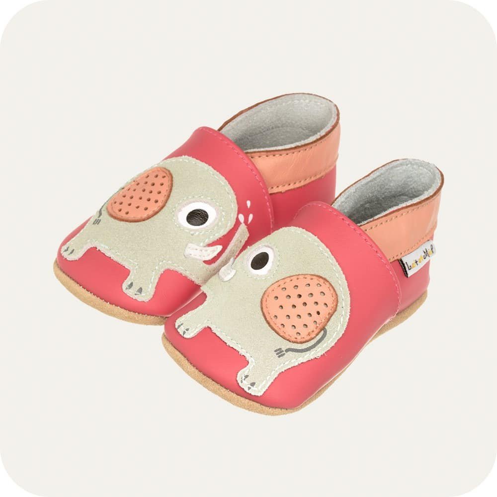 Babyslofjes leer suède zool 0-6 mnd