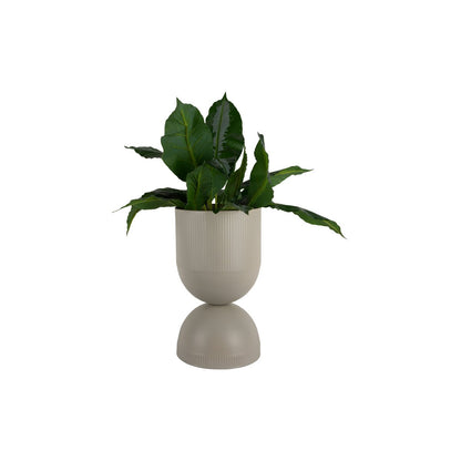 Plantpot Tonar 26x45 cm grijs metaal
