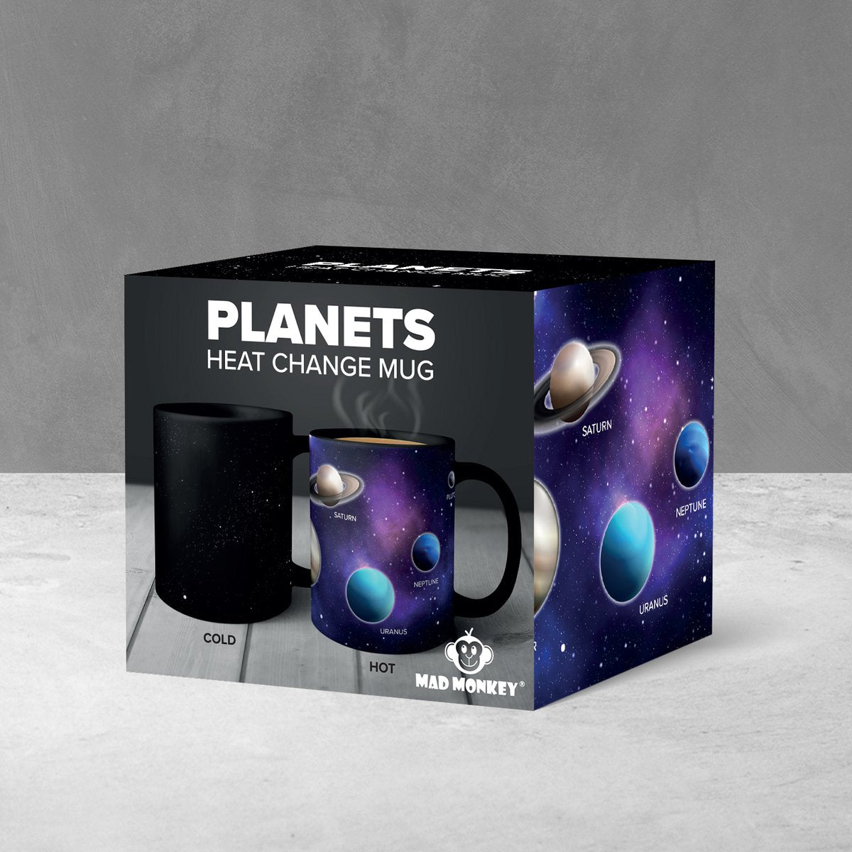 Mad Monkey - "Planets" color-changing mug