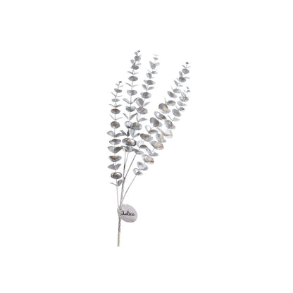 Decoratieve eucalyptus tak 90 cm zilver