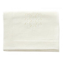 Poppendeken gebreid 60x60 cm creme