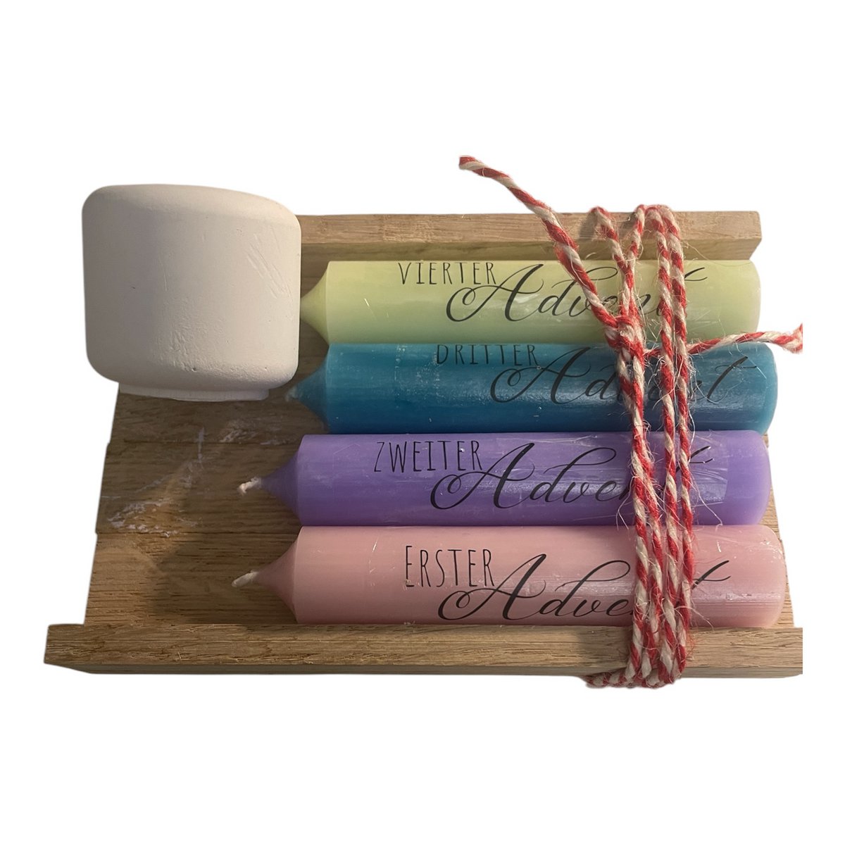 Adventskaarsenset 4x taperkaarsen 16 cm
