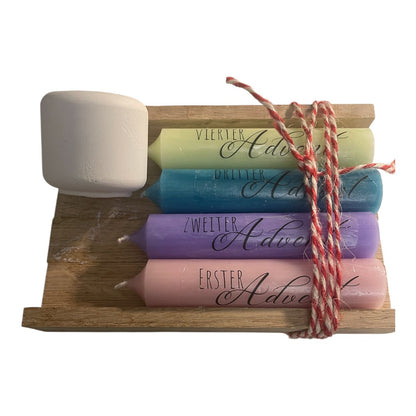 Adventskaarsenset 4x taperkaarsen 16 cm