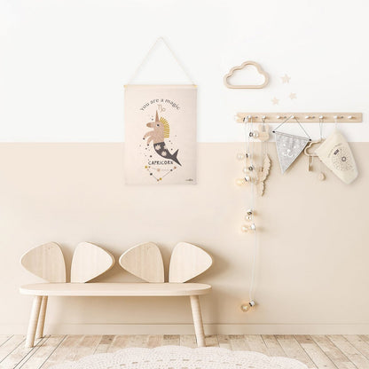 Wanddecoratie kinderkamer sterrenbeeld steenbok 40x50 cm