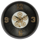 Wall Clock Ø 60 cm Black Iron Wall Clock