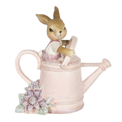 Figurine Rabbit 10x6x11 cm Pink Plastic Home Accessories