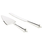 Taartschep en cakemes verzilverd 32 cm