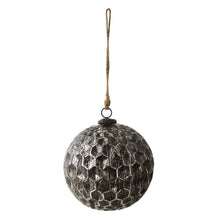 Kerstbal Ø 20 cm zwart glas