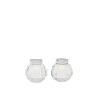 Zout en peper set kristal transparant 5x5x5 cm