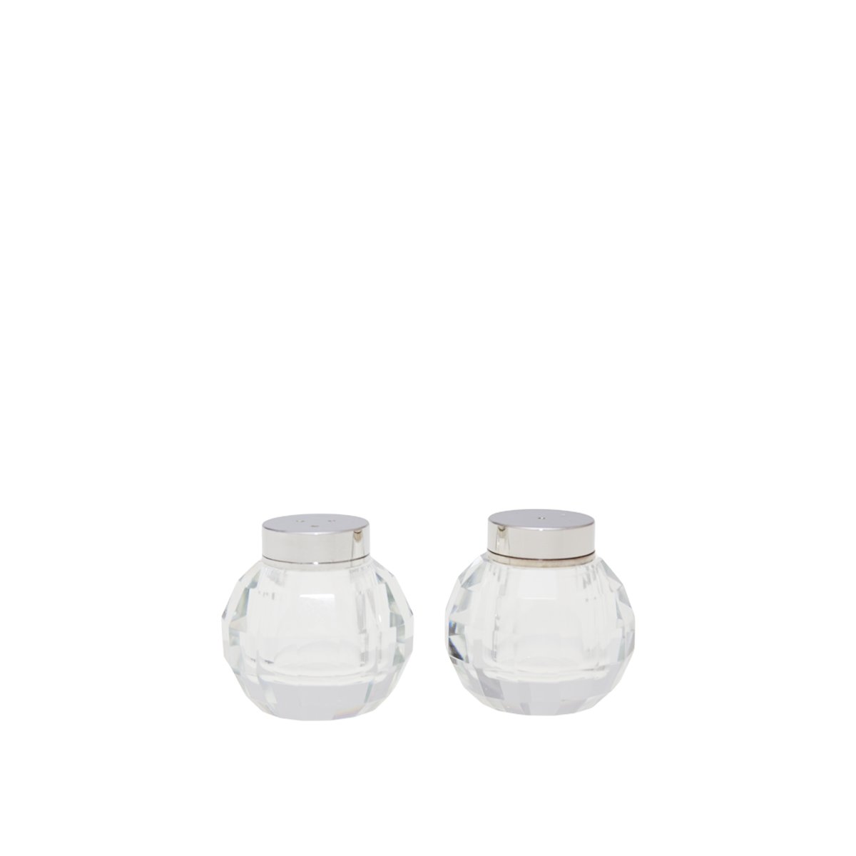 Kristal ronde zout shaker en peper