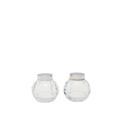Kristal ronde zout shaker en peper