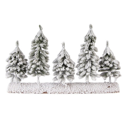 Mini Kunstkerstboom 40x8x25 cm Groen Hout