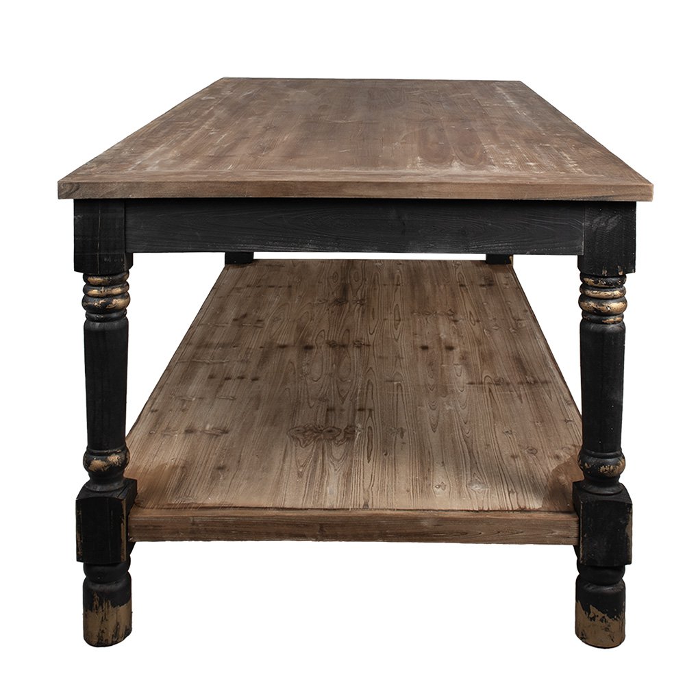 Tafel Zwart Bruin 200x100x85 cm