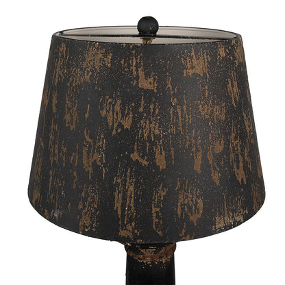 Tafellamp hout bruin zwart Ø 35x64 cm