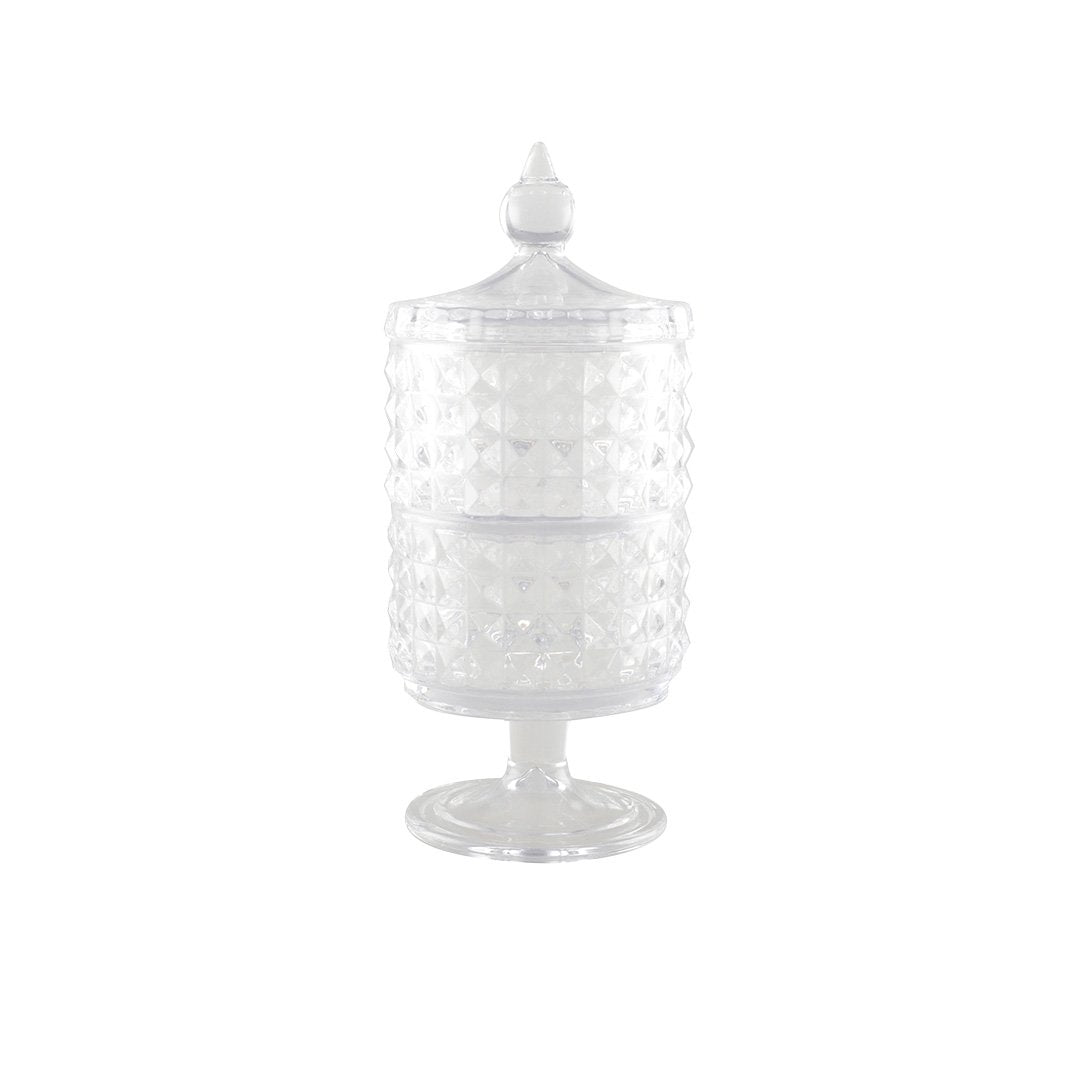Bonbonnière glas 24 cm transparant