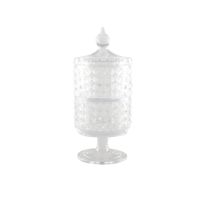 Bonbonnière glas 24 cm transparant