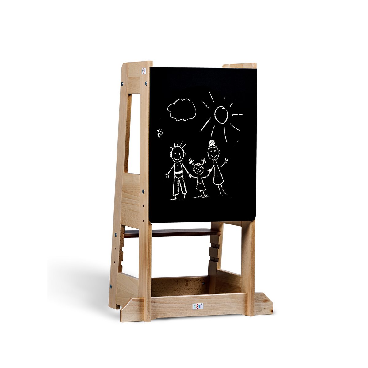 tiSsi® zwart beuken bord voor leertoren / ontdekkingstoren Felix