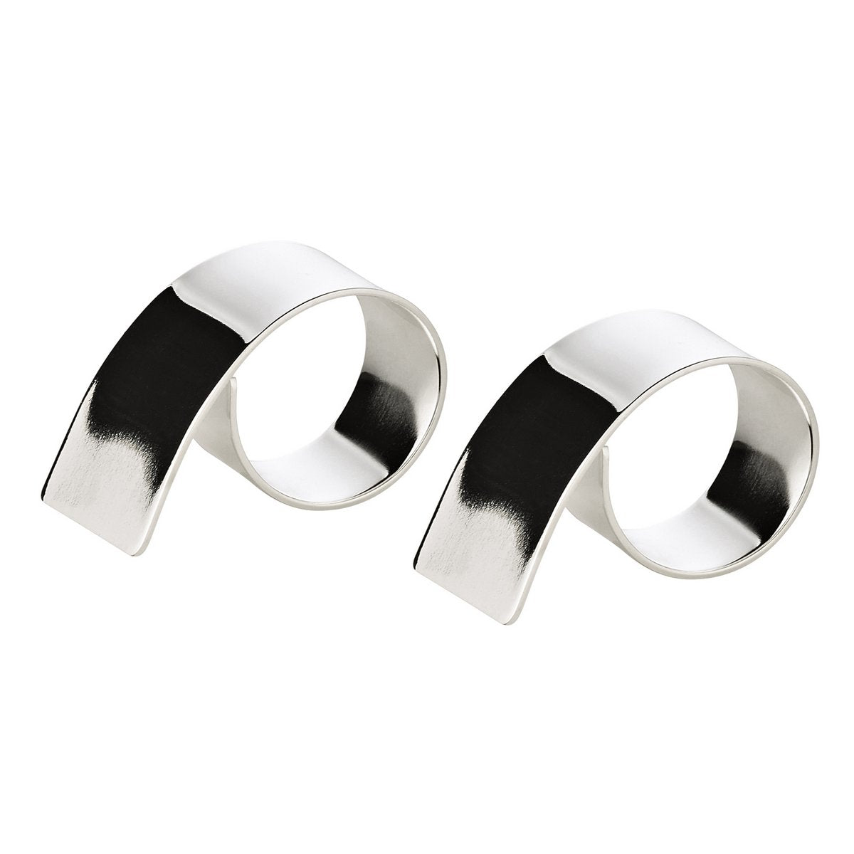 Servetringen set van 2 verzilverd 6x4 cm