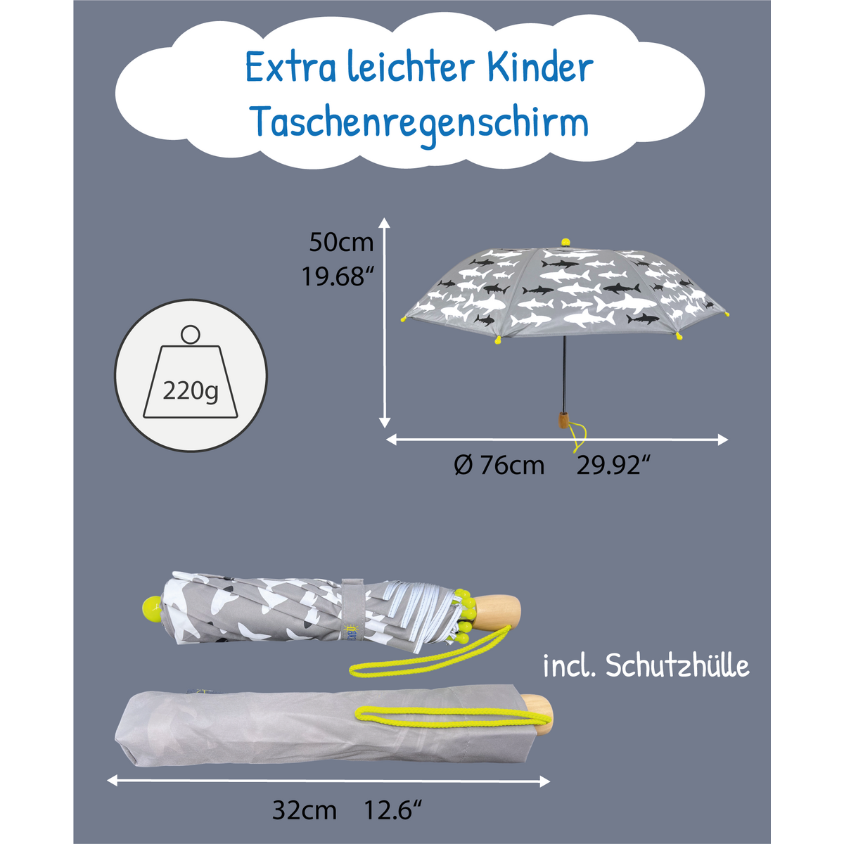 Kinderparaplu haai kleurveranderend