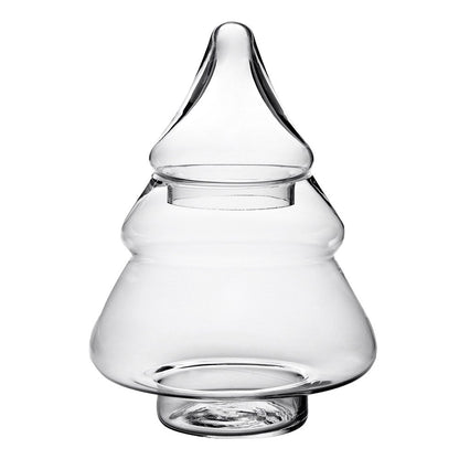 Voorraadpot glas kerstboom Ø 13x29 cm